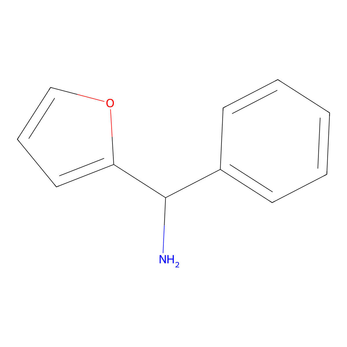 1-(2-Furyl)-1-phenylmethanamine molecular structure, CAS 83948-38-3