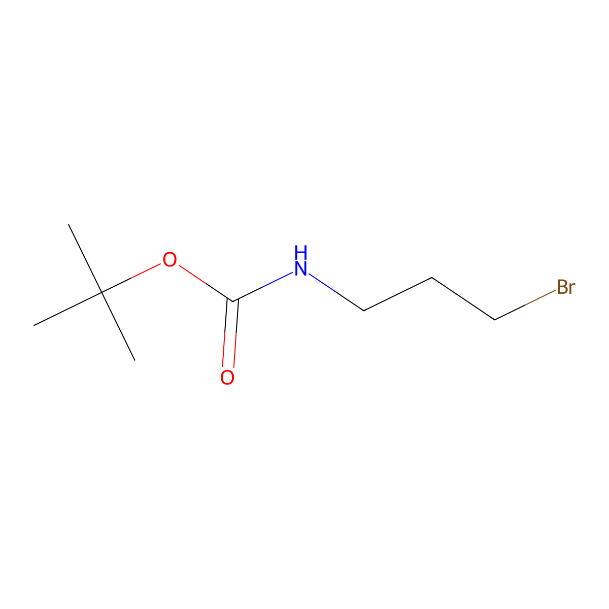 tert-butyl N-(3-bromopropyl)carbamate molecular structure, CAS 83948-53-2