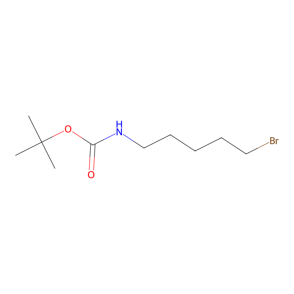 tert-butyl N-(5-bromopentyl)carbamate molecular structure, CAS 83948-54-3