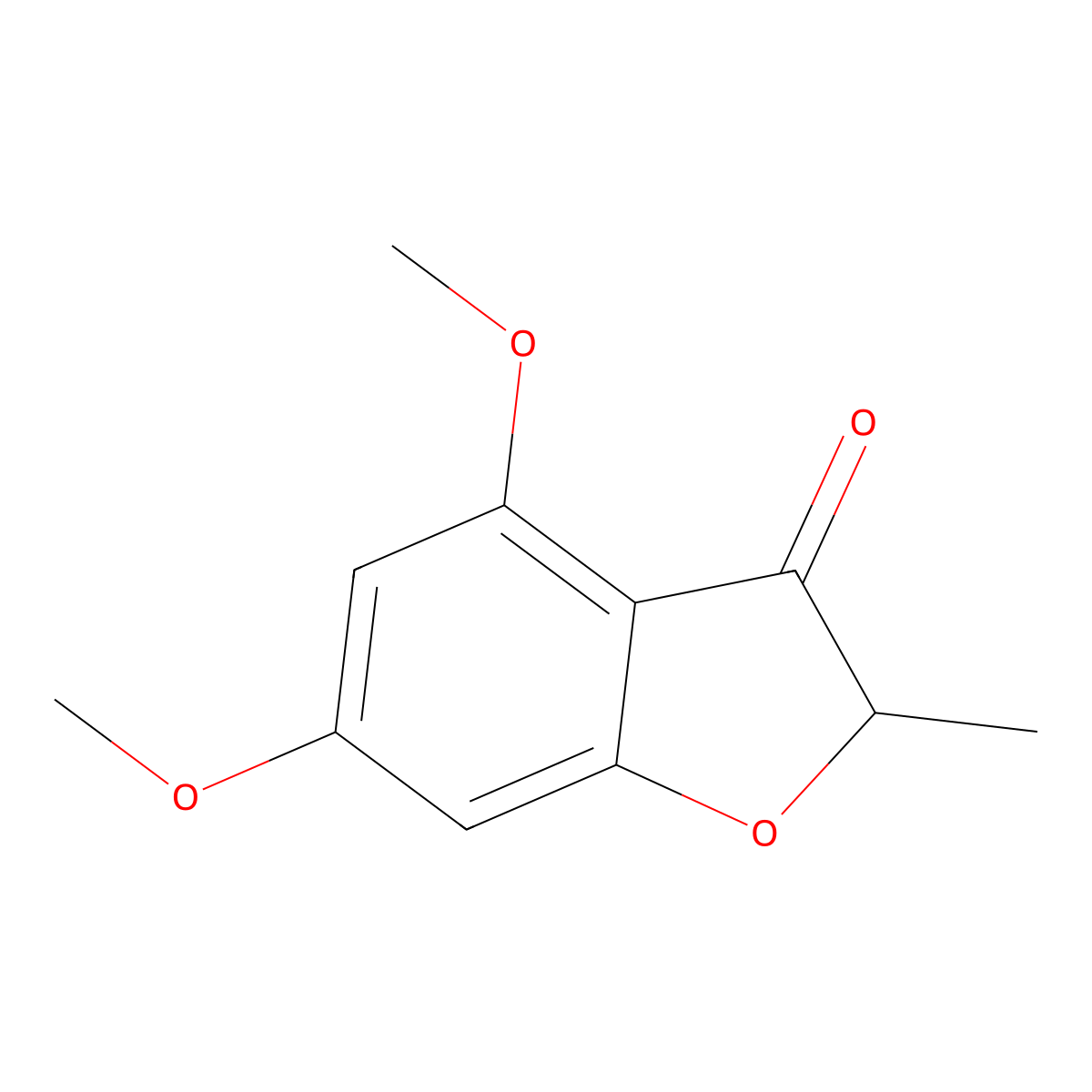 4,6-Dimethoxy-2-methyl-2,3-dihydro-1-benzofuran-3-one molecular structure, CAS 83949-04-6