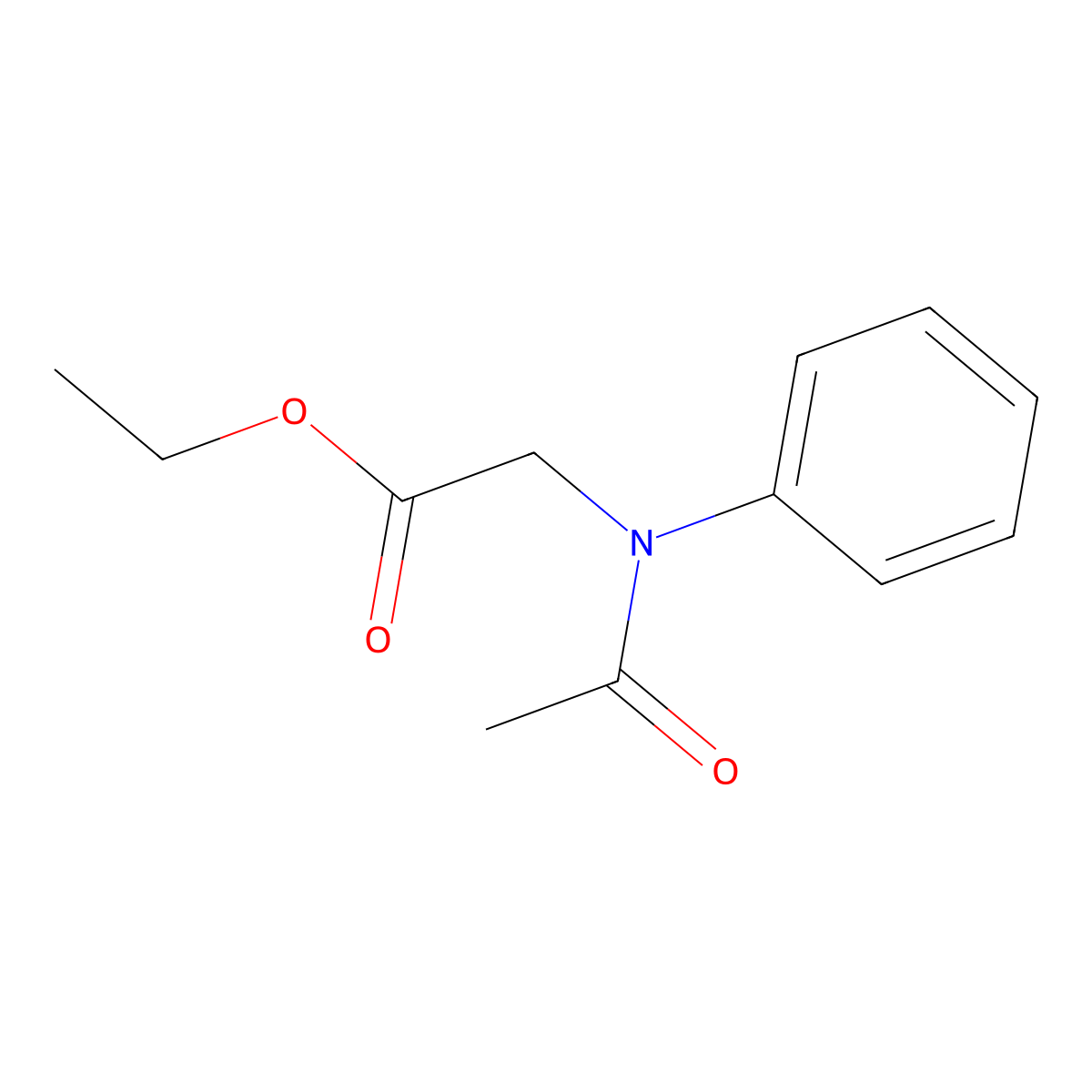 Ethyl N-acetyl-N-phenylglycinate molecular structure, CAS 83949-33-1