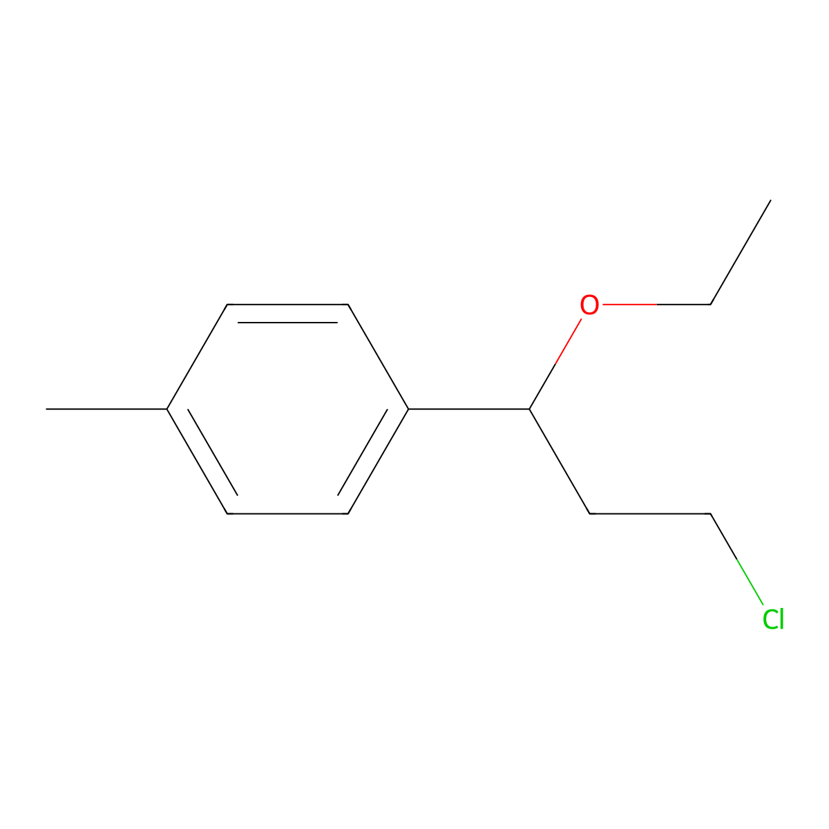 4-(3-Chloro-1-ethoxypropyl)toluene molecular structure, CAS 83949-36-4