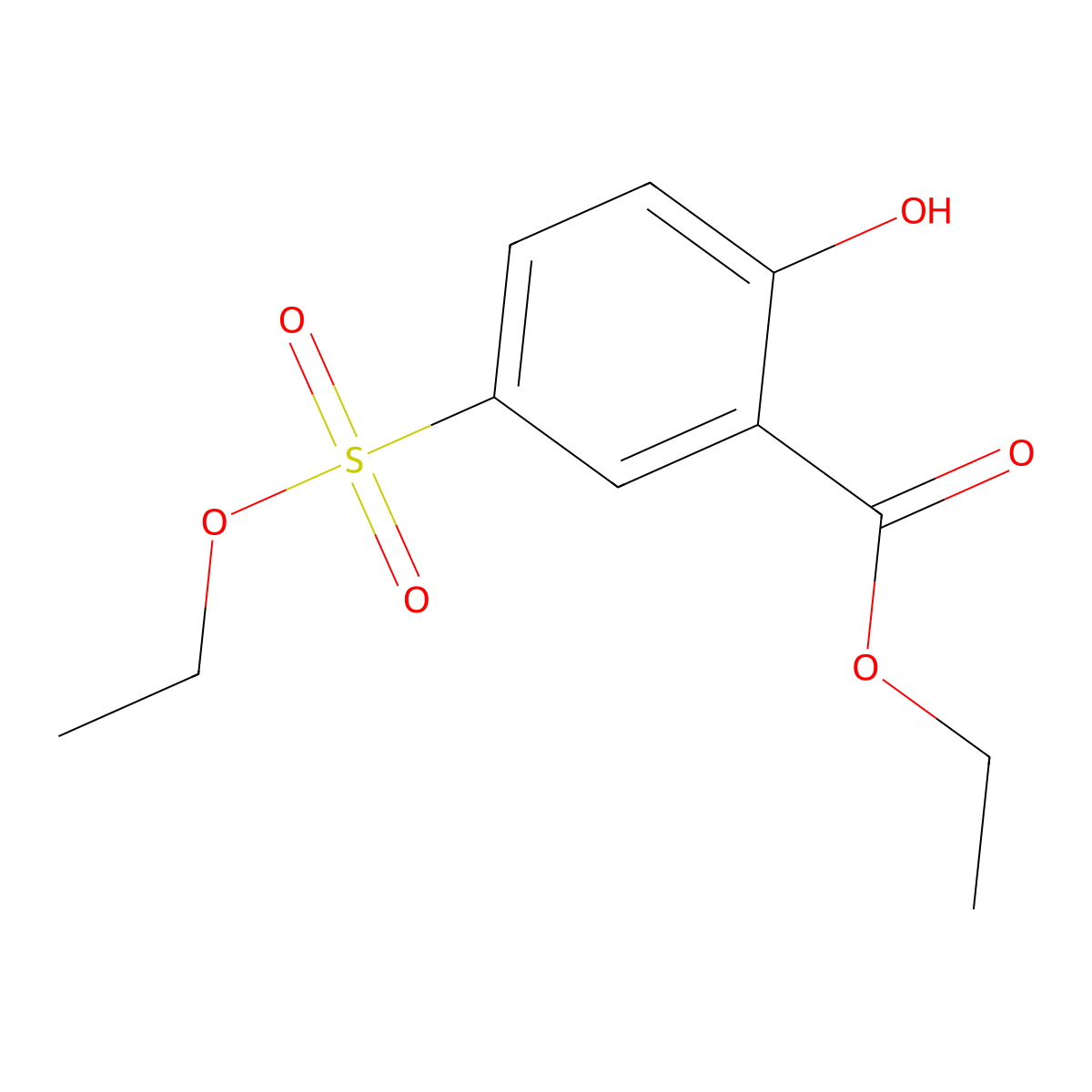 Ethyl 5-(ethoxysulfonyl)-2-hydroxybenzoate molecular structure, CAS 83957-17-9