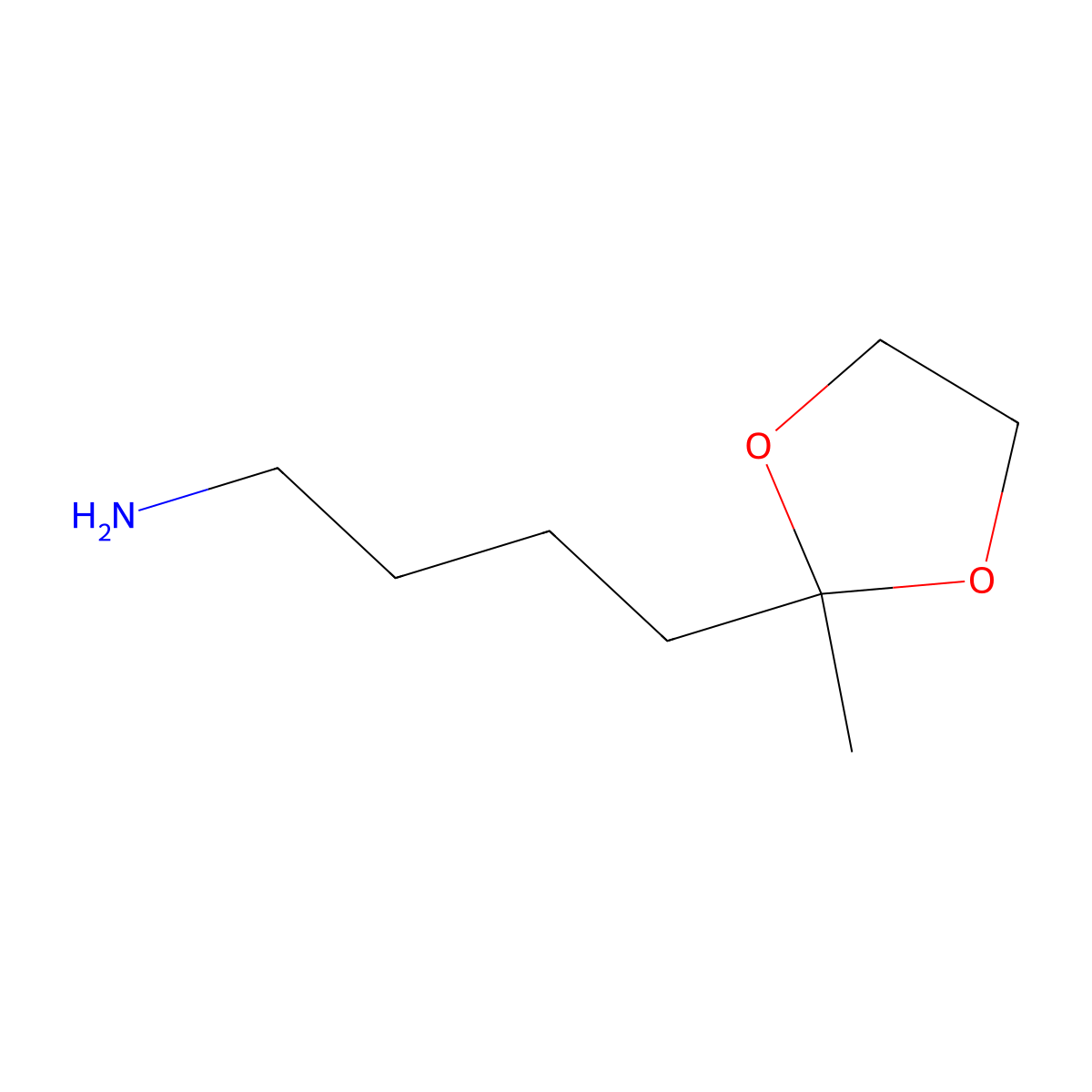 4-(2-Methyl-1,3-dioxolan-2-yl)butan-1-amine molecular structure, CAS 83962-01-0