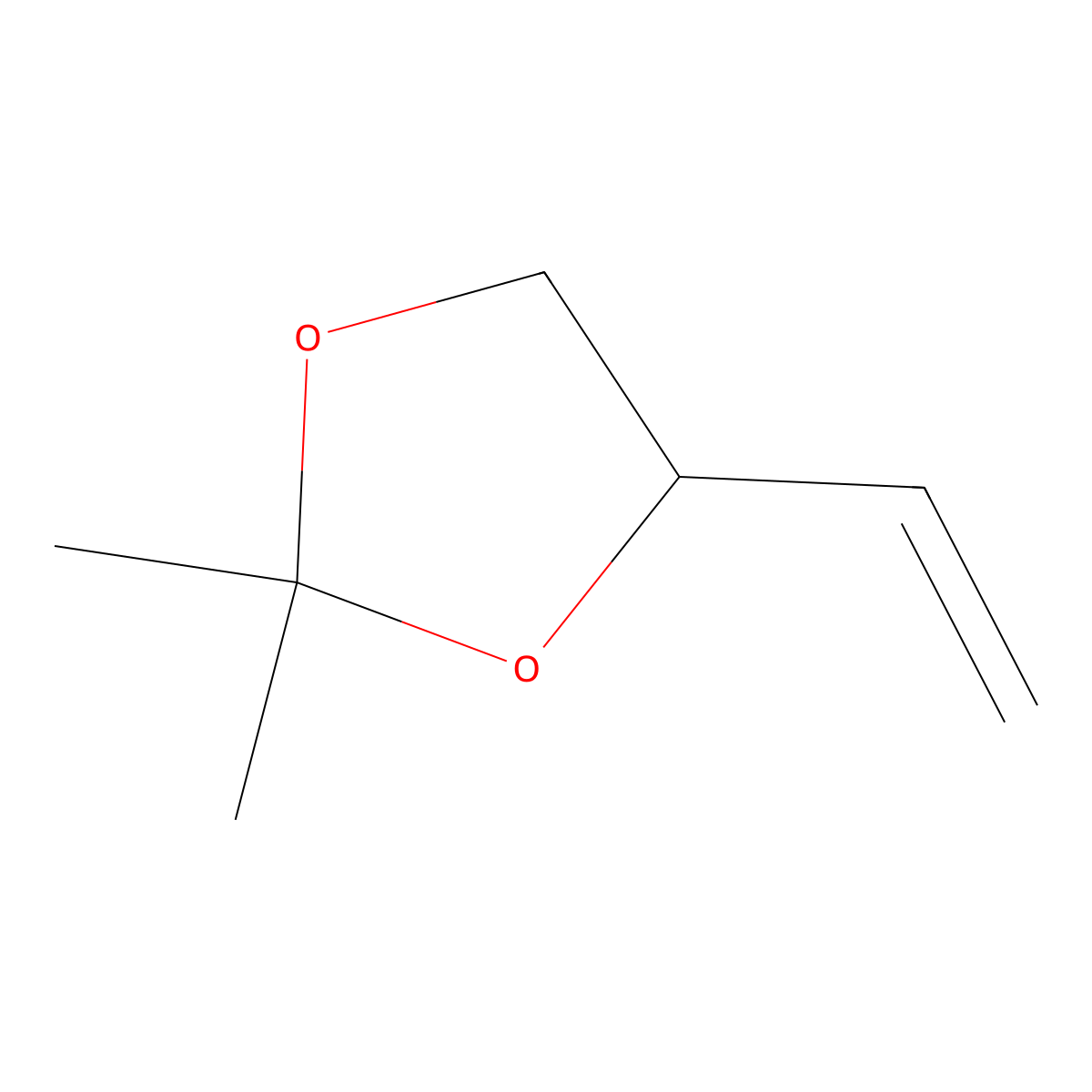 2,2-Dimethyl-4-vinyl-1,3-dioxolane molecular structure, CAS 83968-02-9