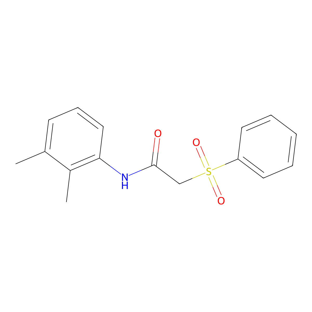 2-(benzenesulfonyl)-N-(2,3-dimethylphenyl)acetamide molecular structure, CAS 839680-15-8