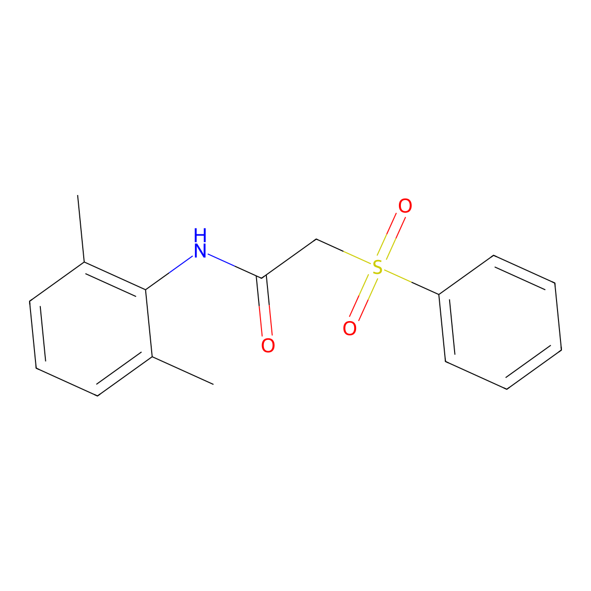 2-(benzenesulfonyl)-N-(2,6-dimethylphenyl)acetamide molecular structure, CAS 839680-77-2