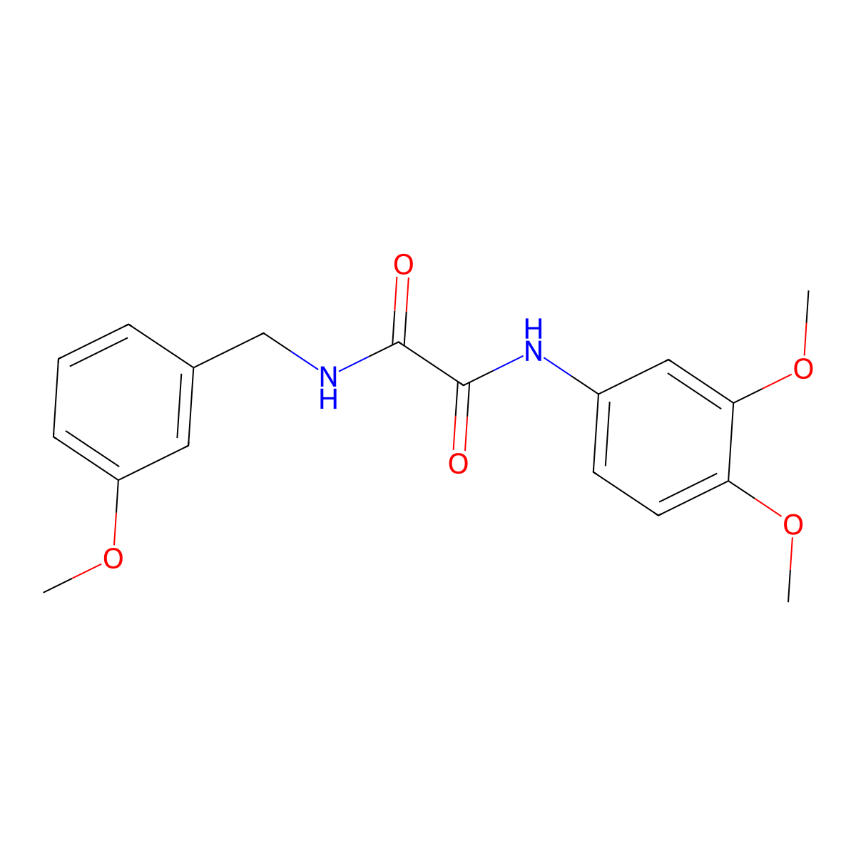 N1-(3,4-dimethoxyphenyl)-N2-(3-methoxybenzyl)oxalamide molecular structure, CAS 839680-92-1