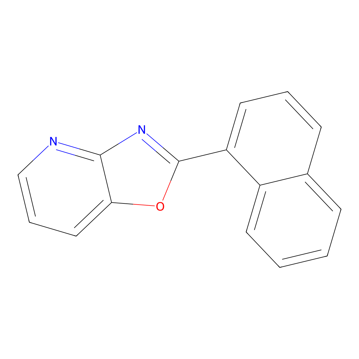 2-(Naphthalen-1-yl)[1,3]oxazolo[4,5-b]pyridine molecular structure, CAS 839681-09-3