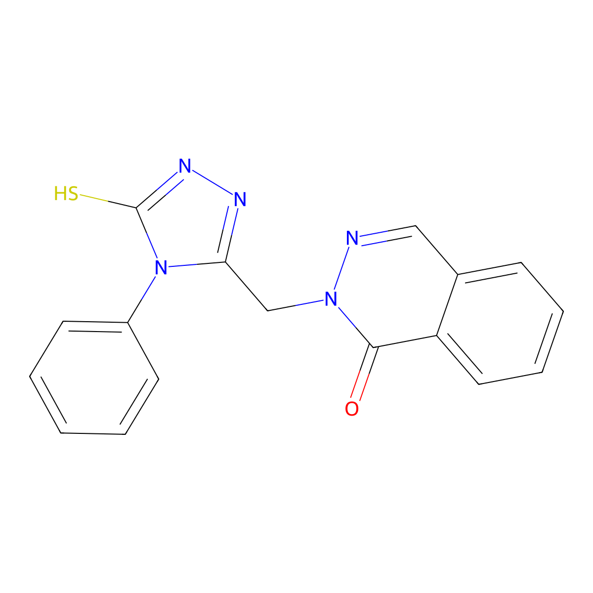 2-[(4-phenyl-5-sulfanylidene-1H-1,2,4-triazol-3-yl)methyl]phthalazin-1-one molecular structure, CAS 839681-22-0