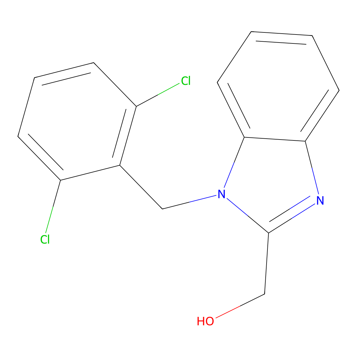 [1-[(2,6-Dichlorophenyl)methyl]benzimidazol-2-yl]methanol molecular structure, CAS 839681-23-1