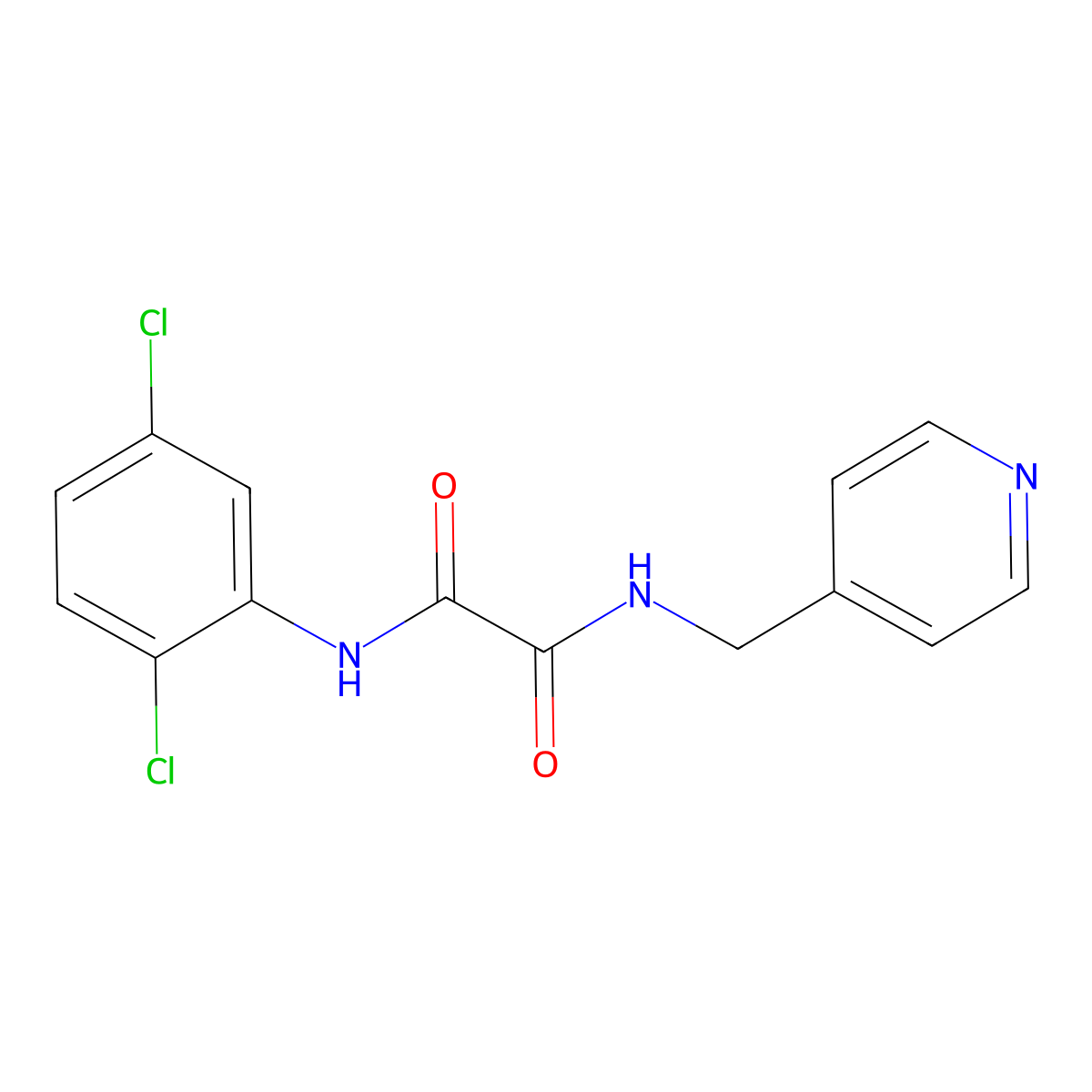 N'-(2,5-dichlorophenyl)-N-(pyridin-4-ylmethyl)oxamide molecular structure, CAS 839681-38-8