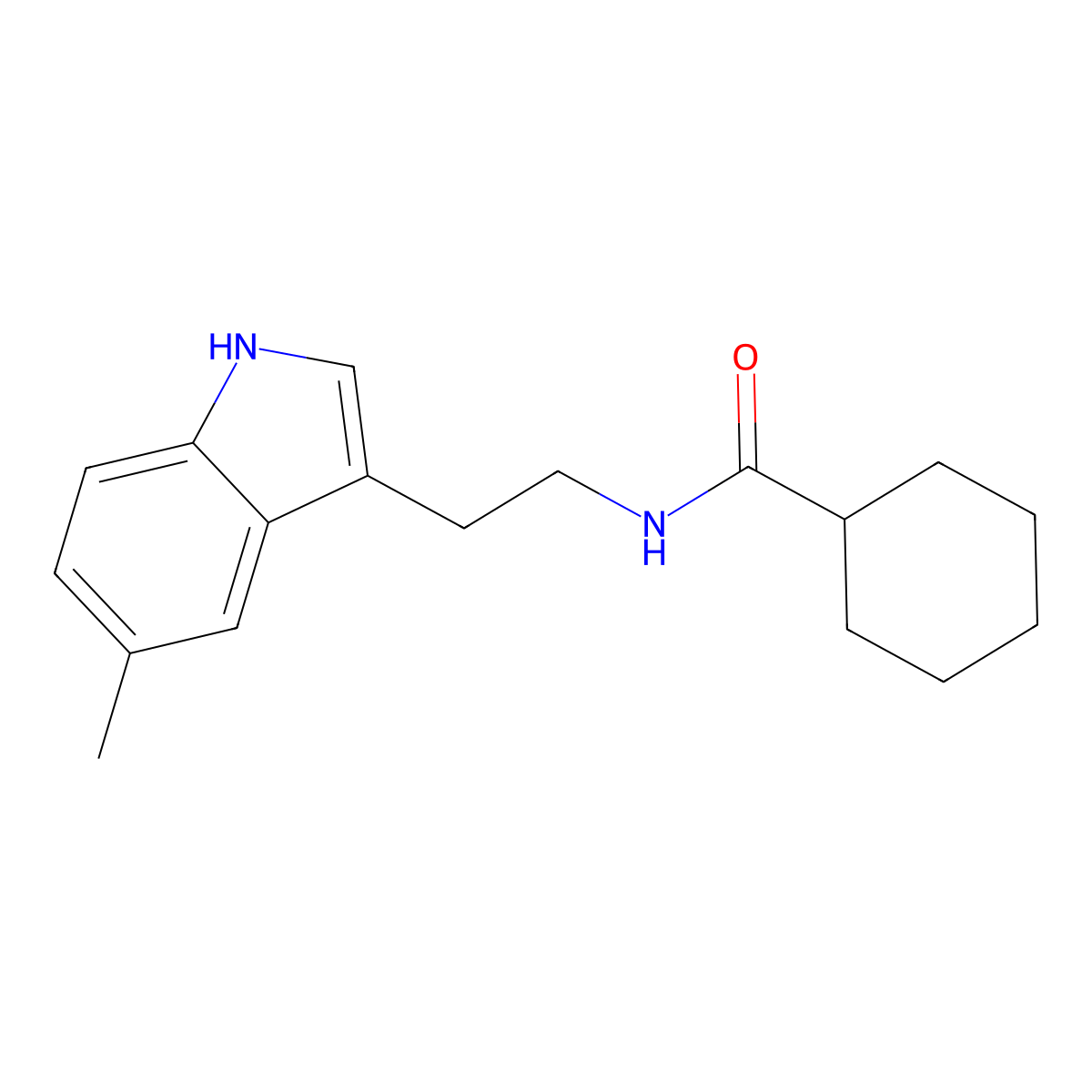 N-[2-(5-methyl-1H-indol-3-yl)ethyl]cyclohexanecarboxamide molecular structure, CAS 839681-46-8