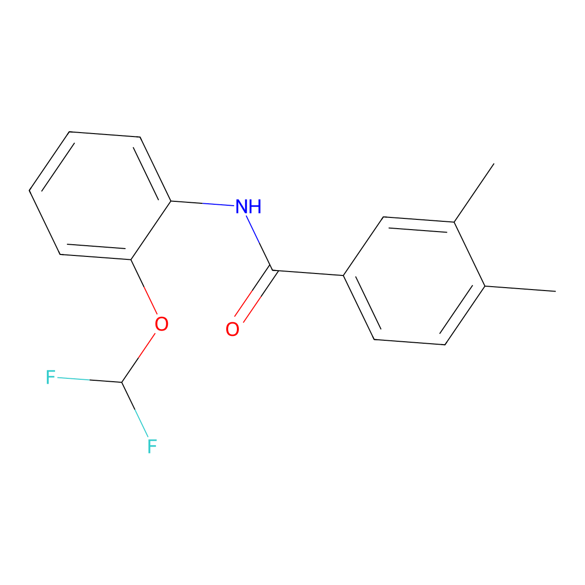 N-[2-(difluoromethoxy)phenyl]-3,4-dimethylbenzamide molecular structure, CAS 839681-62-8