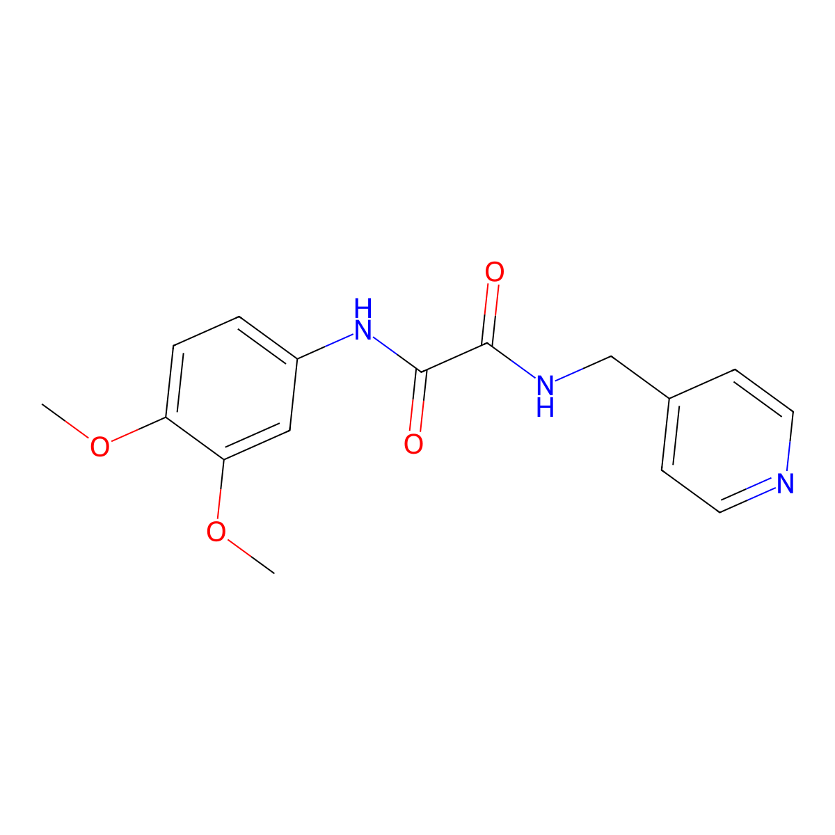 N'-(3,4-dimethoxyphenyl)-N-(pyridin-4-ylmethyl)oxamide molecular structure, CAS 839681-64-0