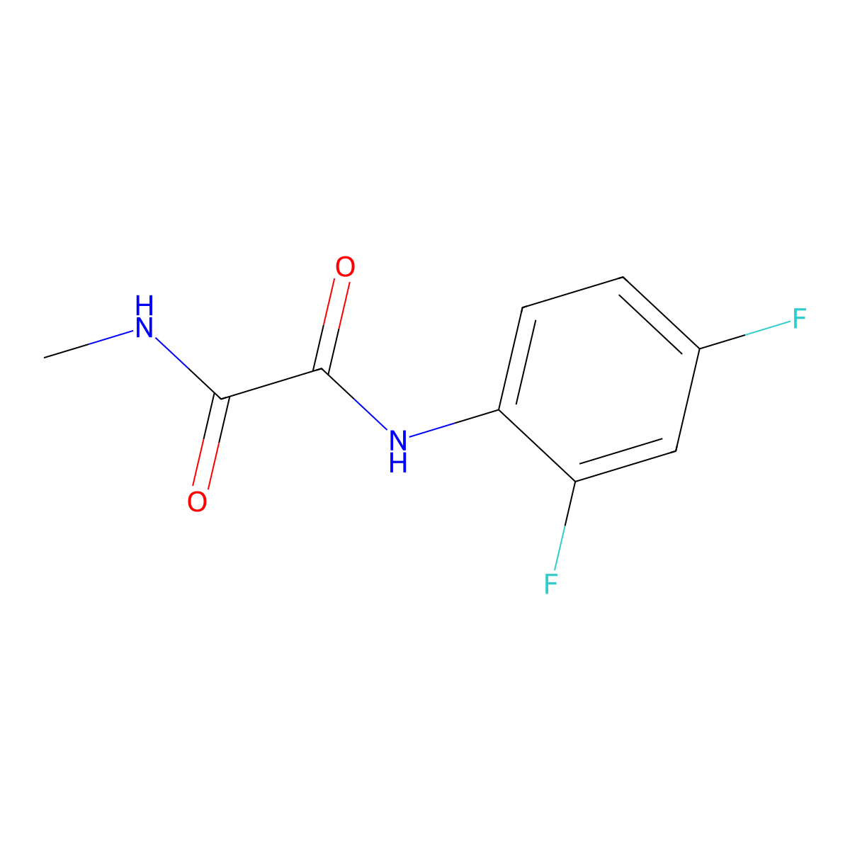 N1-(2,4-difluorophenyl)-N2-methyloxalamide molecular structure, CAS 839681-70-8