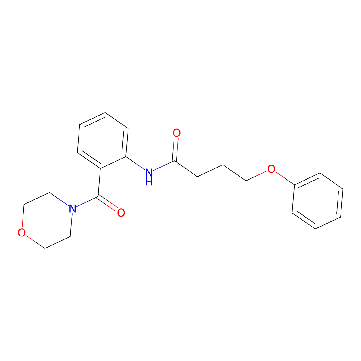 N-[2-(morpholine-4-carbonyl)phenyl]-4-phenoxybutanamide molecular structure, CAS 839681-95-7