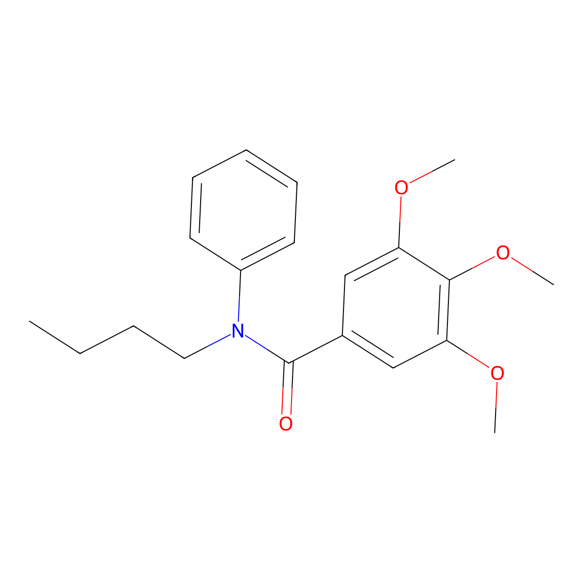 N-butyl-3,4,5-trimethoxy-N-phenylbenzamide molecular structure, CAS 839682-05-2