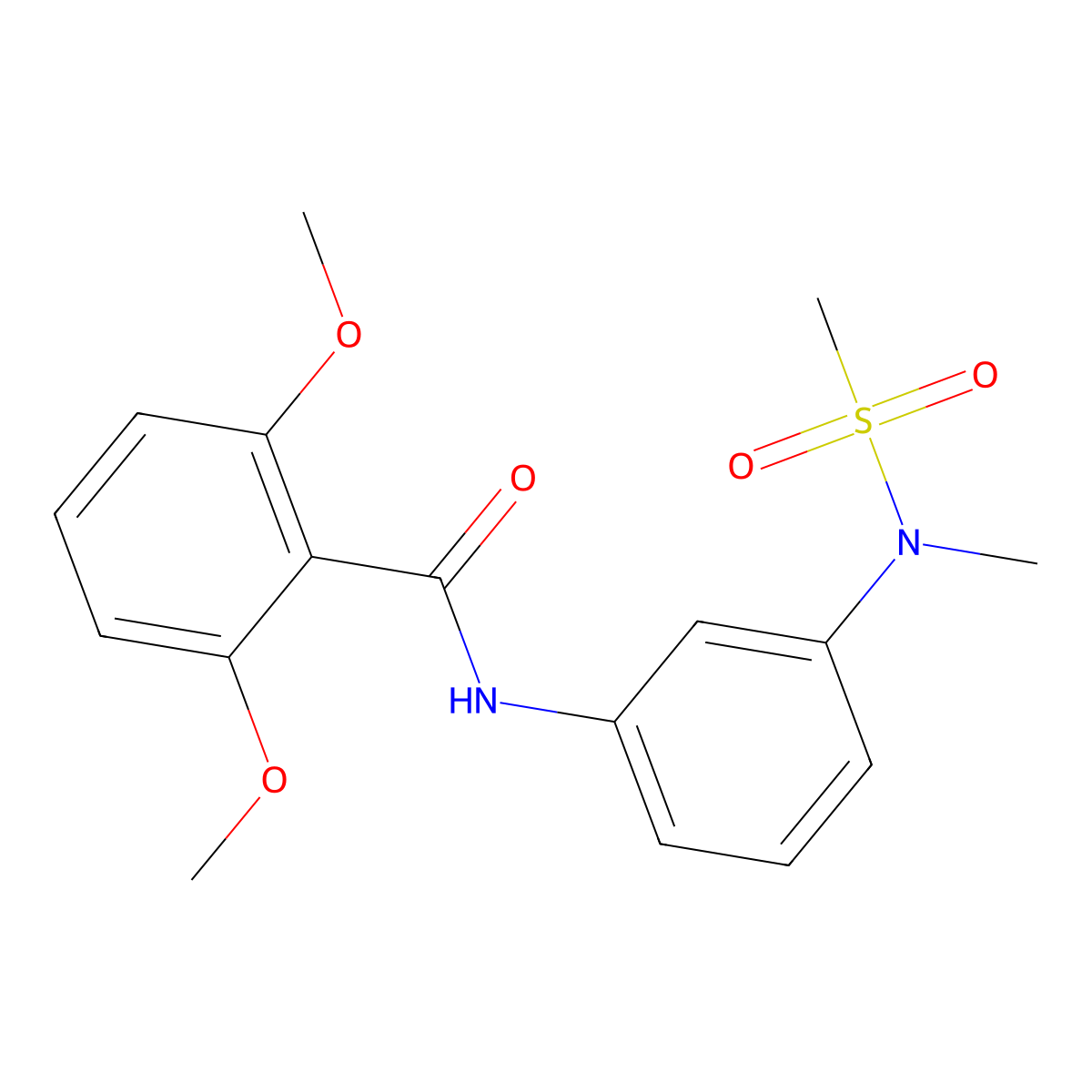 2,6-dimethoxy-N-[3-[methyl(methylsulfonyl)amino]phenyl]benzamide molecular structure, CAS 839682-20-1