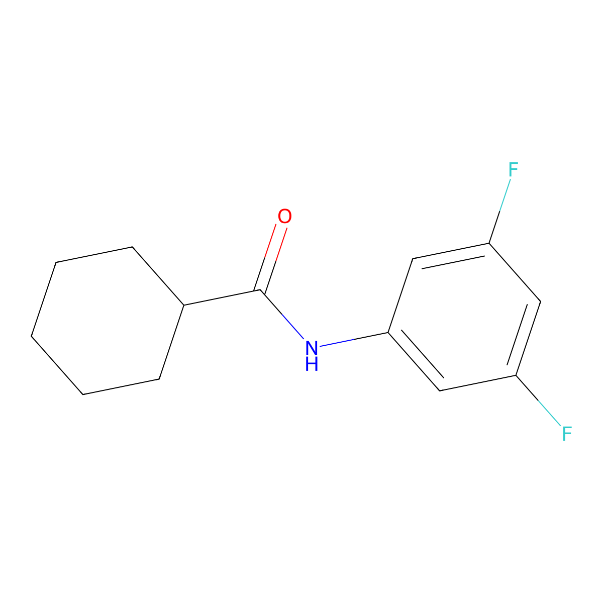 N-(3,5-difluorophenyl)cyclohexanecarboxamide molecular structure, CAS 839682-52-9