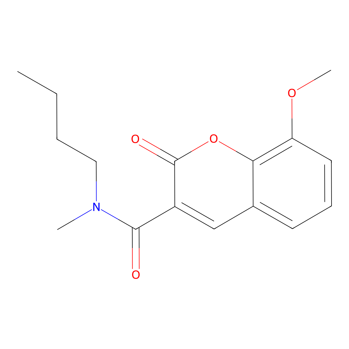 N-butyl-8-methoxy-N-methyl-2-oxochromene-3-carboxamide molecular structure, CAS 839685-21-1