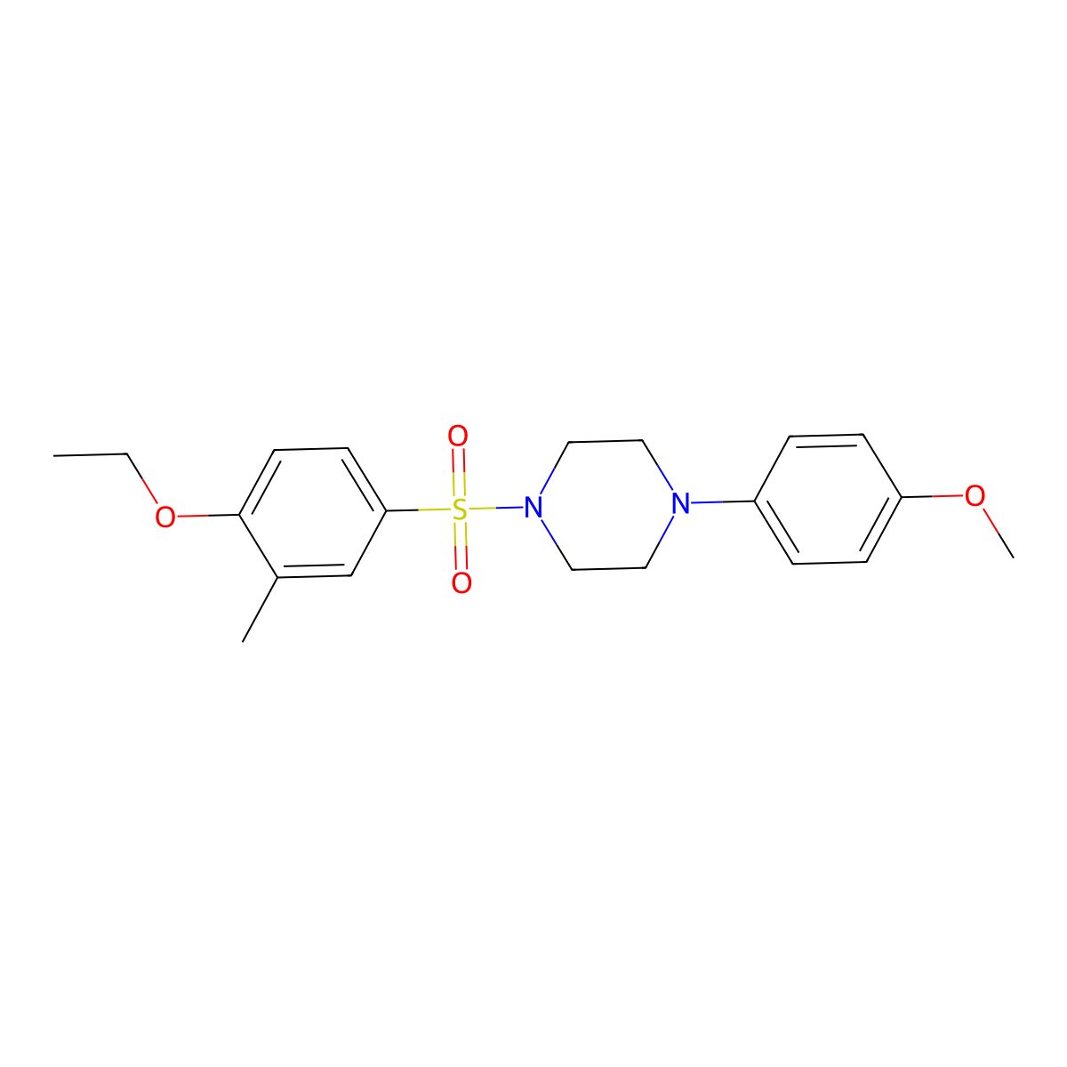1-[(4-Ethoxy-3-methylphenyl)sulfonyl]-4-(4-methoxyphenyl)piperazine molecular structure, CAS 839685-79-9