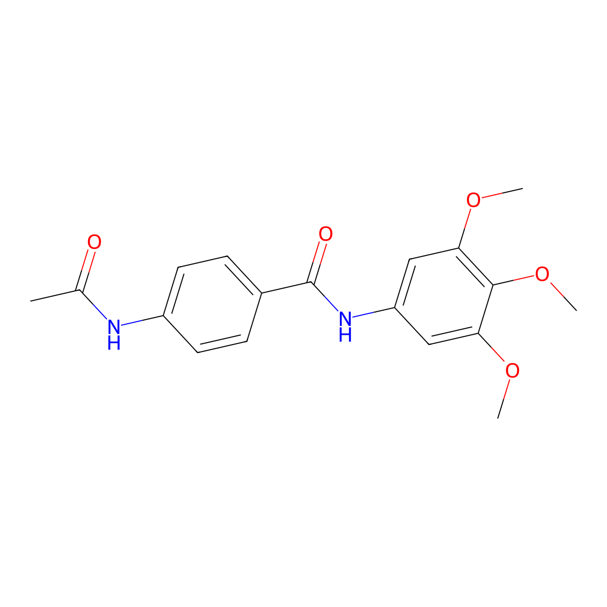 4-acetamido-N-(3,4,5-trimethoxyphenyl)benzamide molecular structure, CAS 839686-05-4
