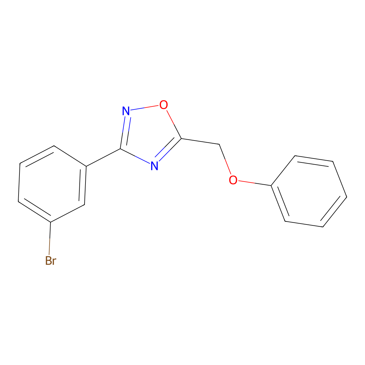 3-(3-Bromophenyl)-5-(phenoxymethyl)-1,2,4-oxadiazole molecular structure, CAS 839686-46-3