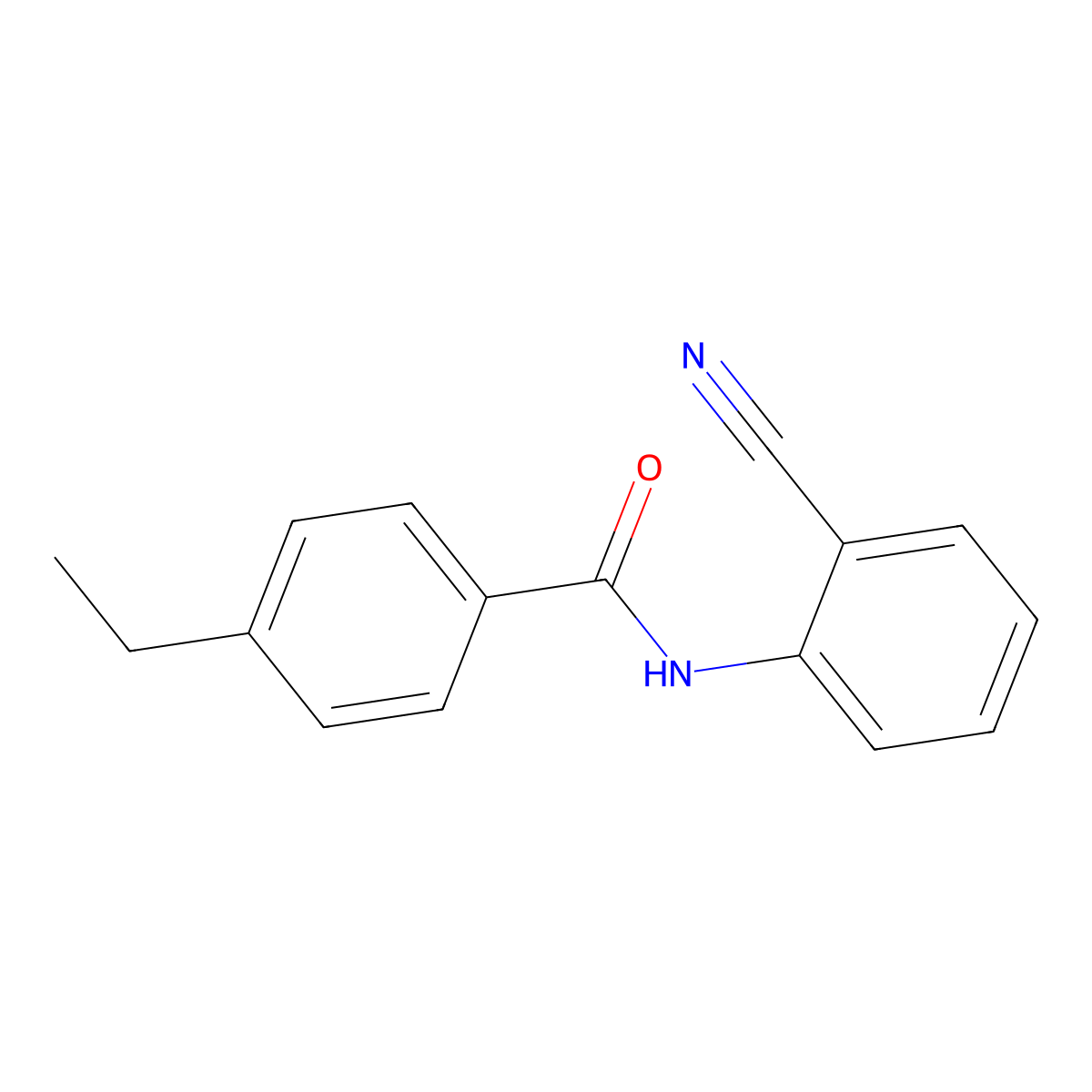 N-(2-cyanophenyl)-4-ethylbenzamide molecular structure, CAS 839686-74-7