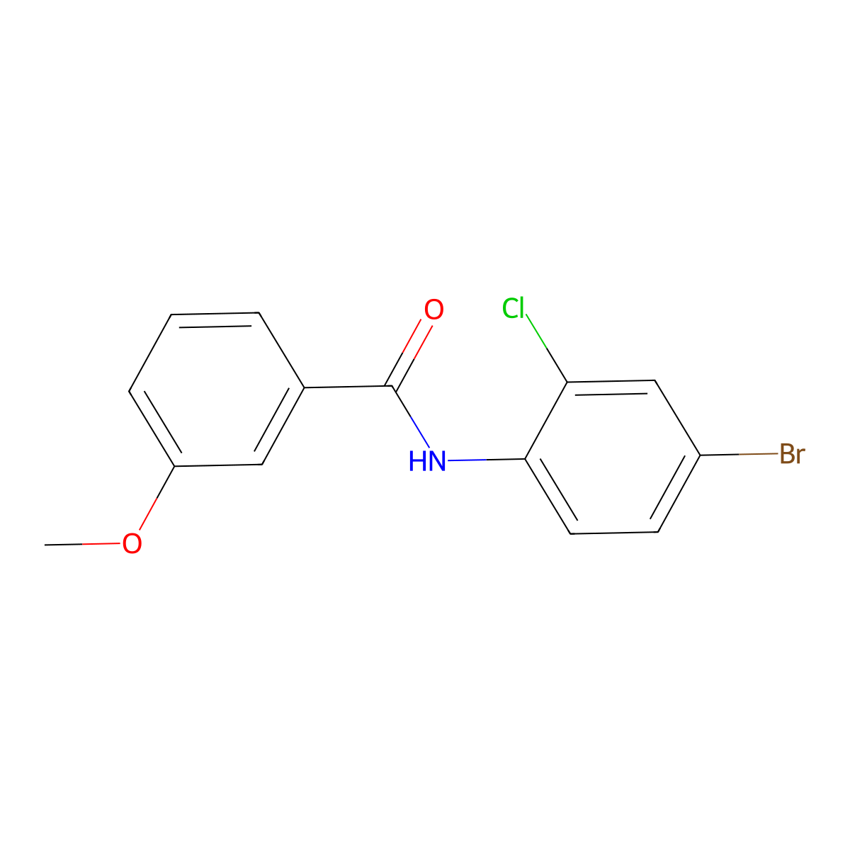 N-(4-bromo-2-chlorophenyl)-3-methoxybenzamide molecular structure, CAS 839686-81-6