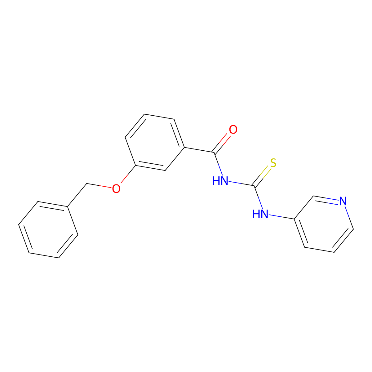 3-phenylmethoxy-N-(pyridin-3-ylcarbamothioyl)benzamide molecular structure, CAS 839686-98-5