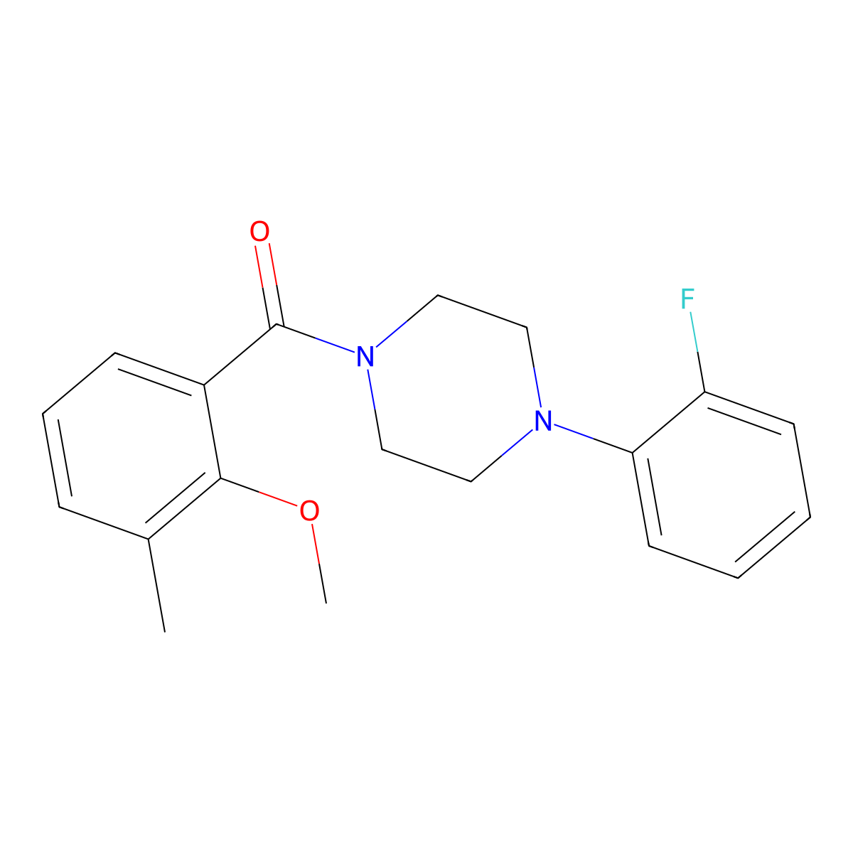 [4-(2-Fluorophenyl)piperazin-1-yl]-(2-methoxy-3-methylphenyl)methanone molecular structure, CAS 839687-07-9
