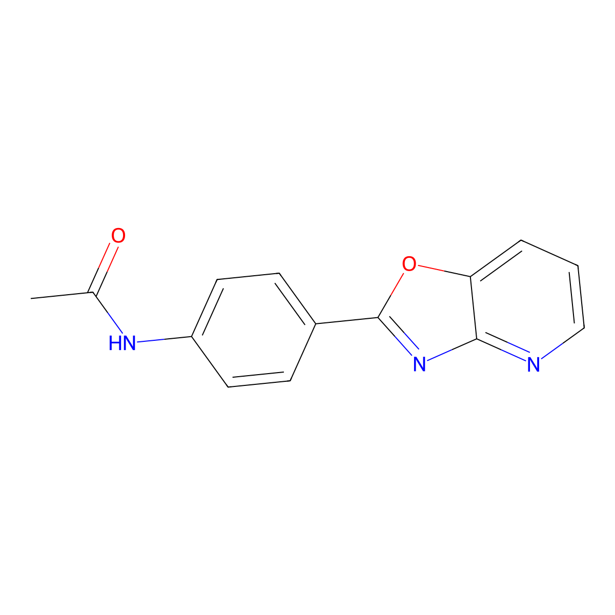 N-[4-([1,3]oxazolo[4,5-b]pyridin-2-yl)phenyl]acetamide molecular structure, CAS 839687-21-7