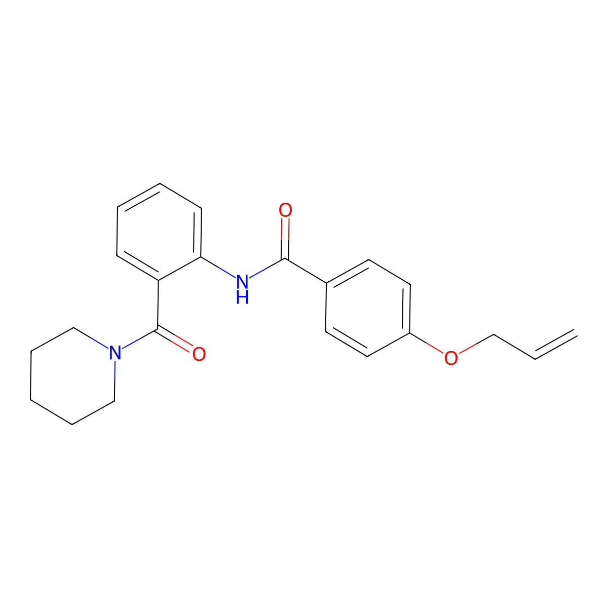 4-(allyloxy)-N-[2-(1-piperidinylcarbonyl)phenyl]benzamide molecular structure, CAS 839687-29-5