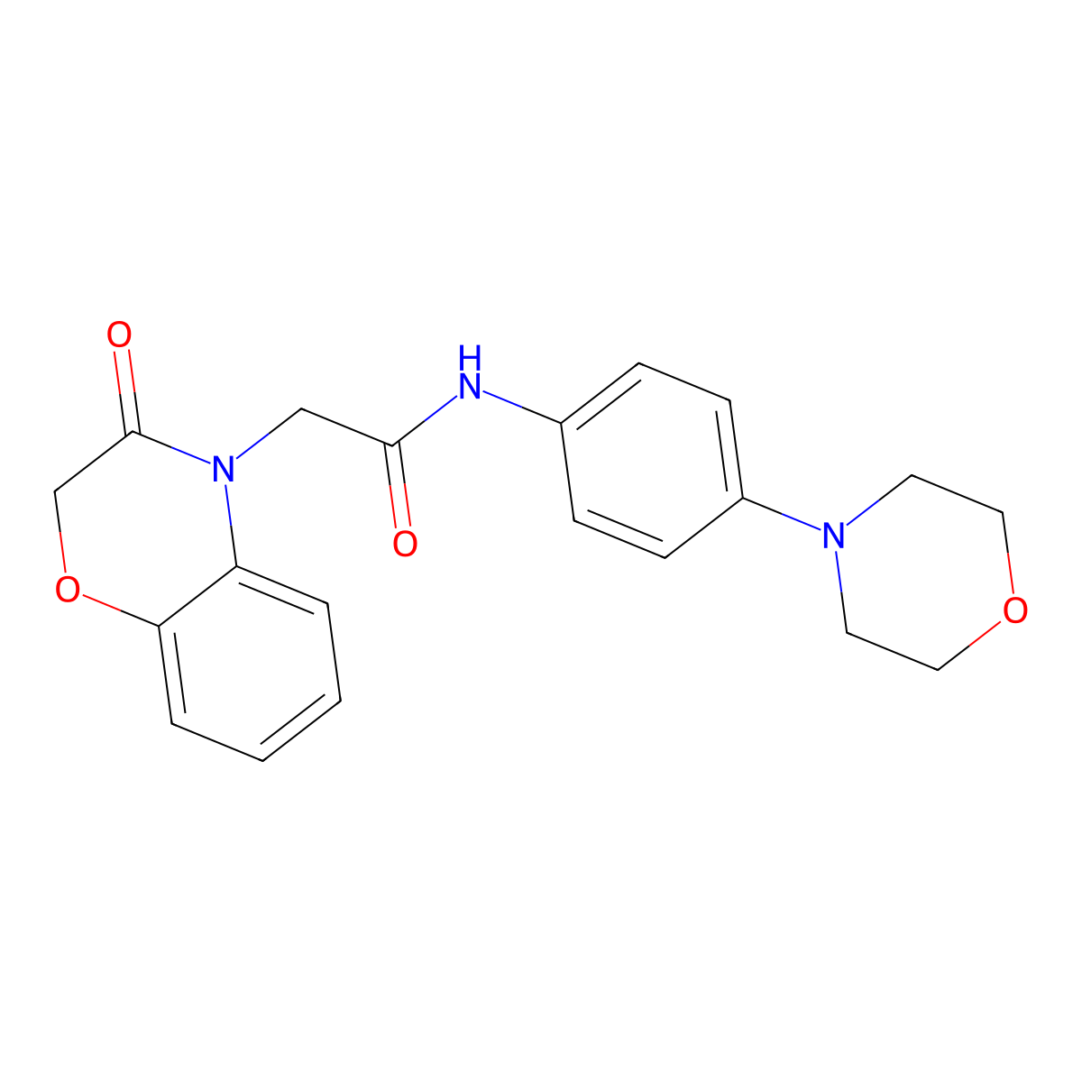 N-(4-morpholin-4-ylphenyl)-2-(3-oxo-1,4-benzoxazin-4-yl)acetamide molecular structure, CAS 839687-53-5