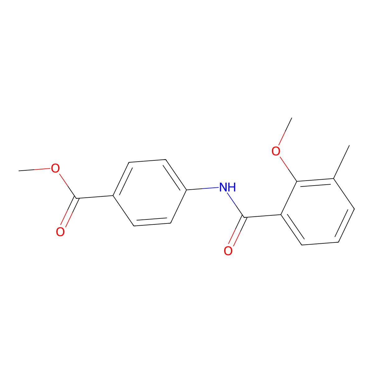 Methyl 4-[(2-methoxy-3-methylbenzoyl)amino]benzoate molecular structure, CAS 839687-60-4