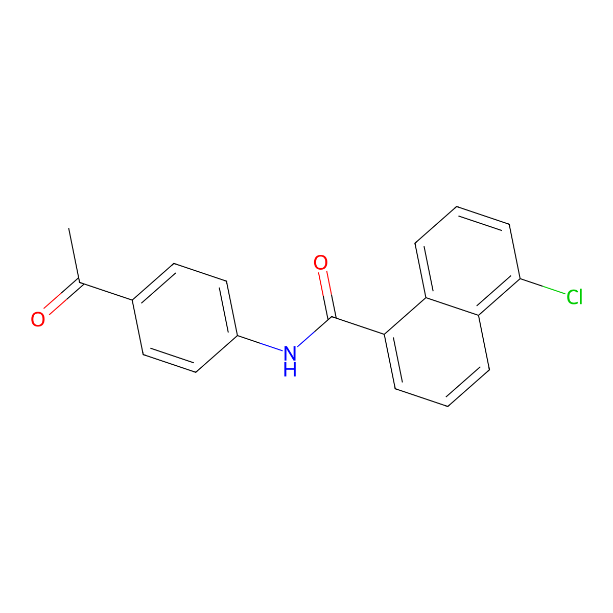 N-(4-acetylphenyl)-5-chloronaphthalene-1-carboxamide molecular structure, CAS 839687-75-1