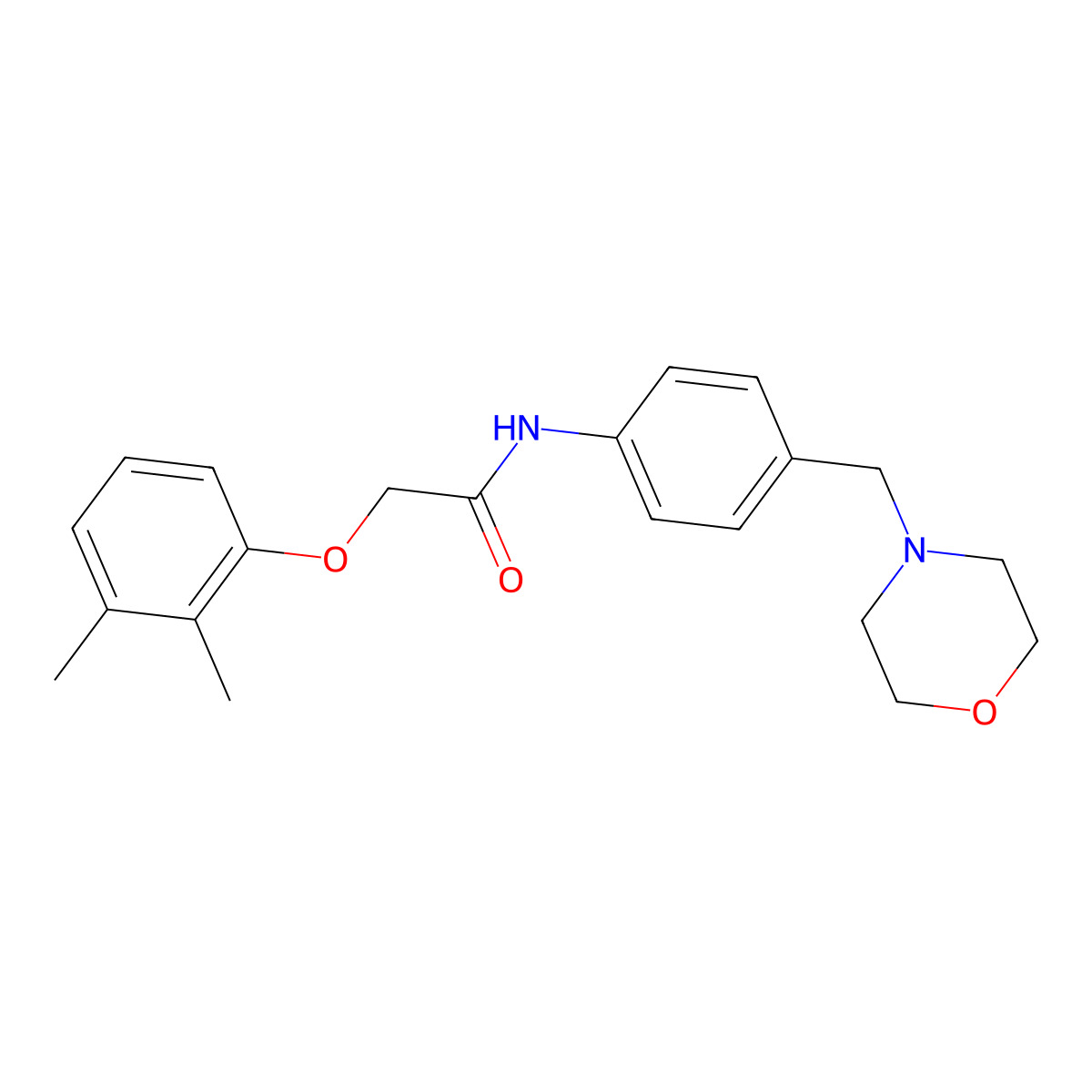 2-(2,3-dimethylphenoxy)-N-[4-(morpholin-4-ylmethyl)phenyl]acetamide molecular structure, CAS 839687-76-2