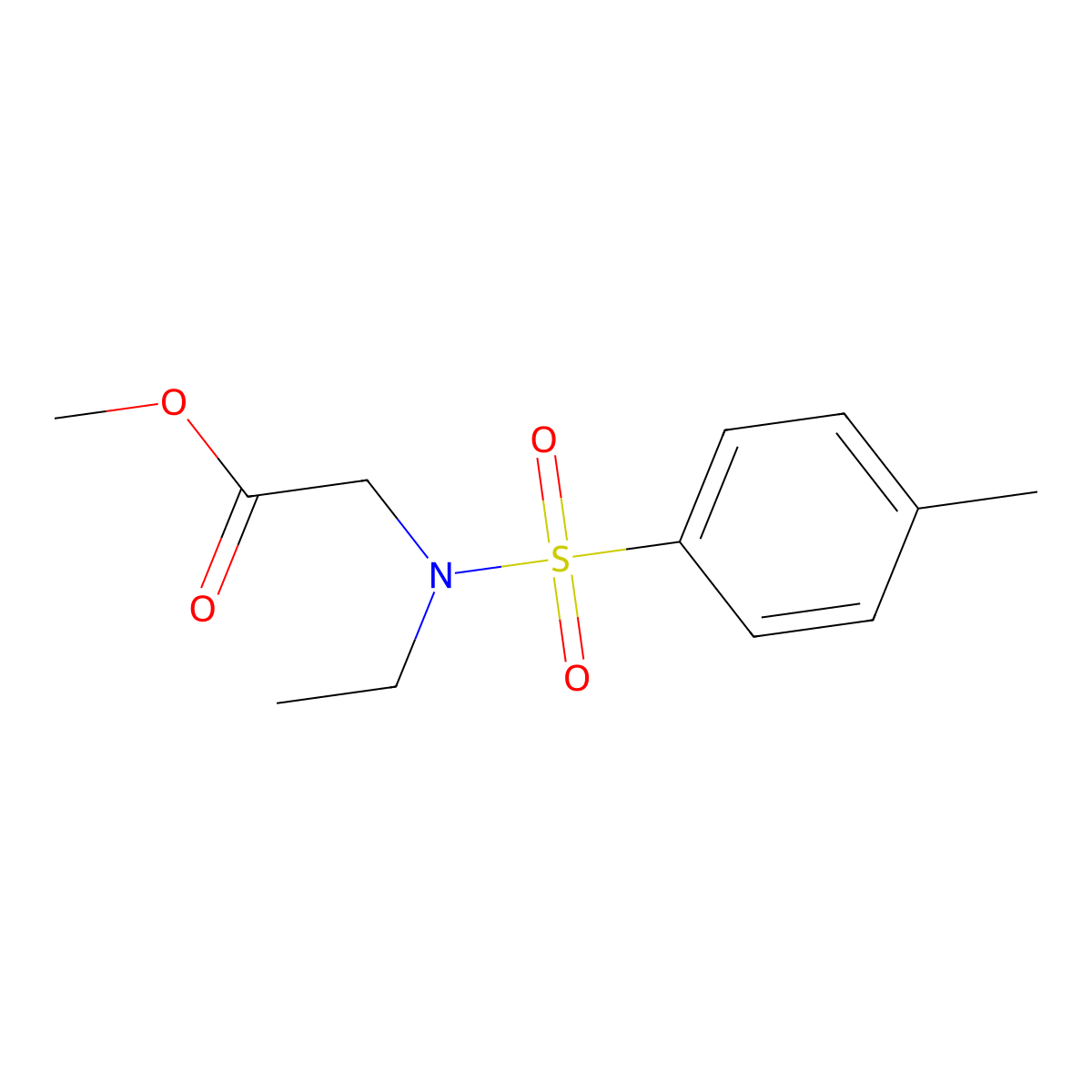 Methyl 2-[ethyl-(4-methylphenyl)sulfonylamino]acetate molecular structure, CAS 839687-80-8