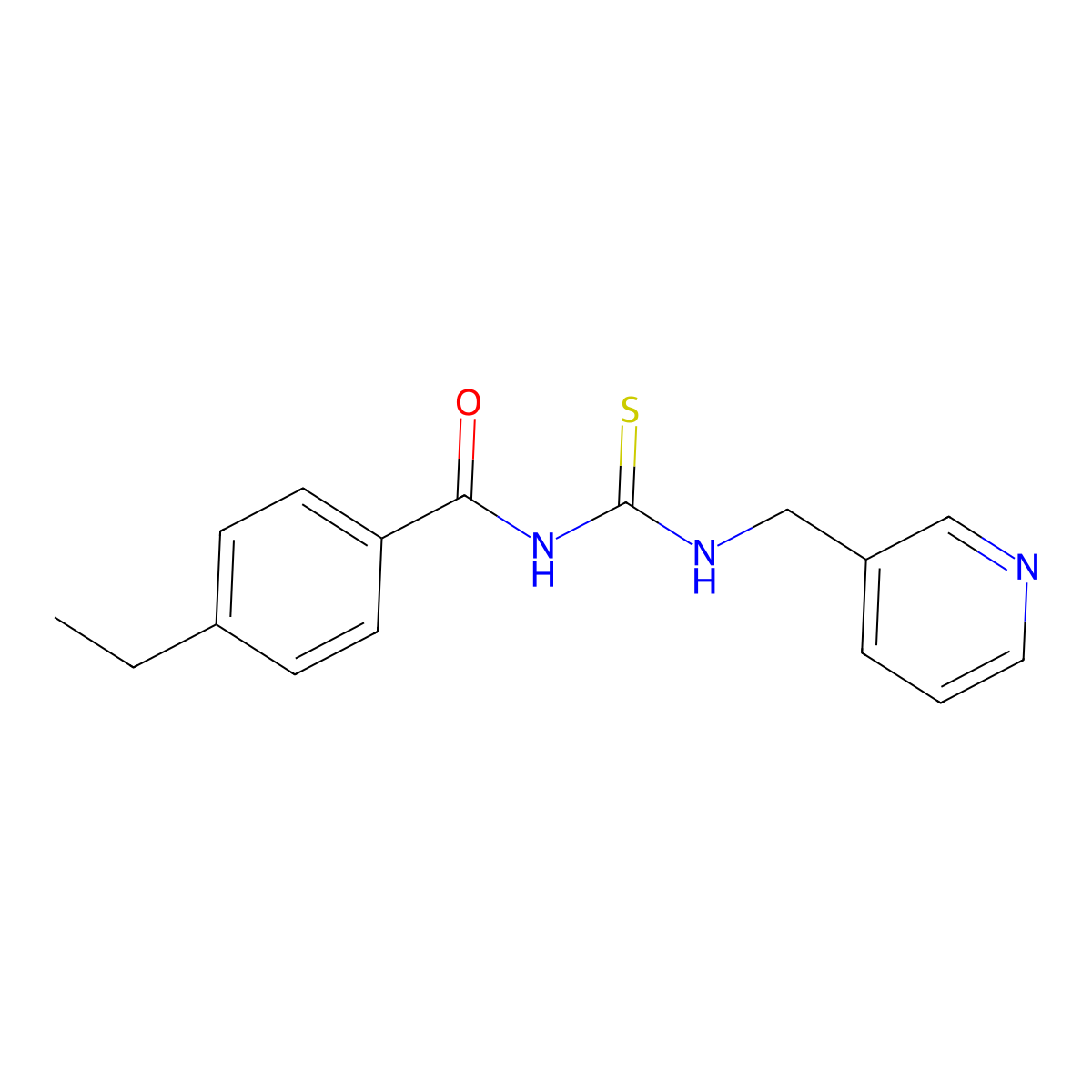 N-(4-ethylbenzoyl)-N'-(3-pyridinylmethyl)thiourea molecular structure, CAS 839687-93-3