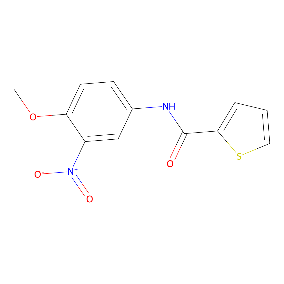 N-(4-methoxy-3-nitrophenyl)thiophene-2-carboxamide molecular structure, CAS 839688-26-5