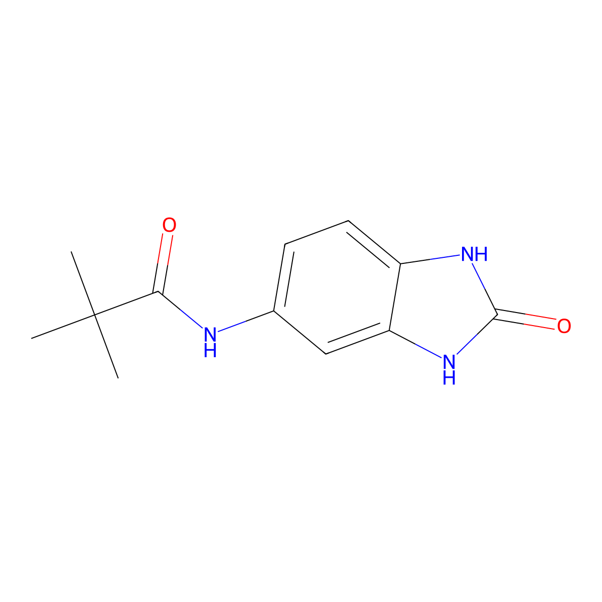 n-(2-Oxo-2,3-dihydro-1h-benzo[d]imidazol-5-yl)pivalamide molecular structure, CAS 839688-45-8