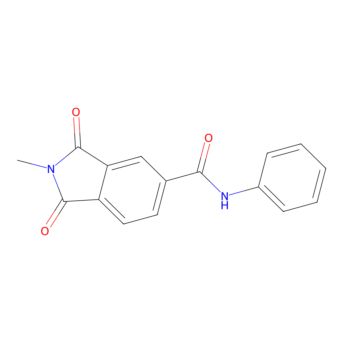 2-methyl-1,3-dioxo-N-phenylisoindole-5-carboxamide molecular structure, CAS 839688-56-1