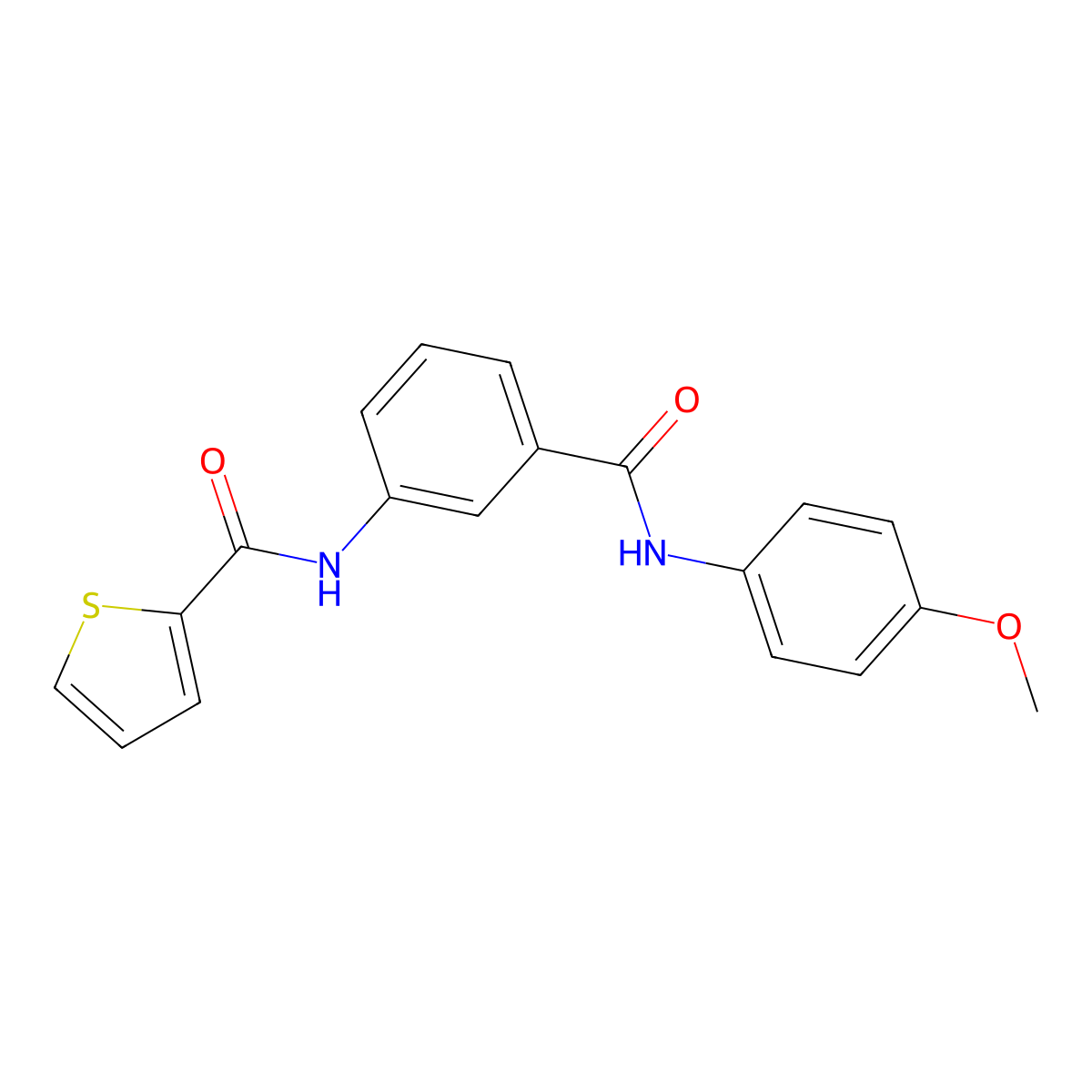 N-[3-[(4-methoxyphenyl)carbamoyl]phenyl]thiophene-2-carboxamide molecular structure, CAS 839688-69-6