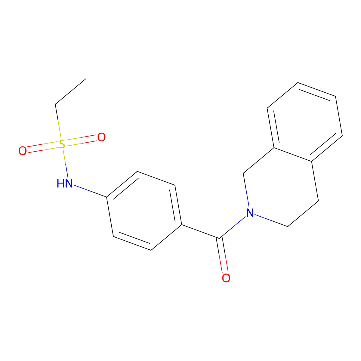 N-[4-(3,4-dihydro-1H-isoquinoline-2-carbonyl)phenyl]ethanesulfonamide molecular structure, CAS 839688-77-6