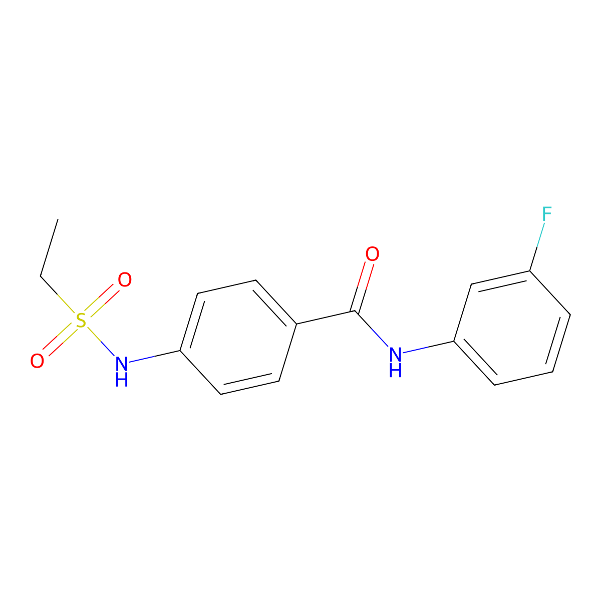 4-(ethylsulfonylamino)-N-(3-fluorophenyl)benzamide molecular structure, CAS 839689-13-3
