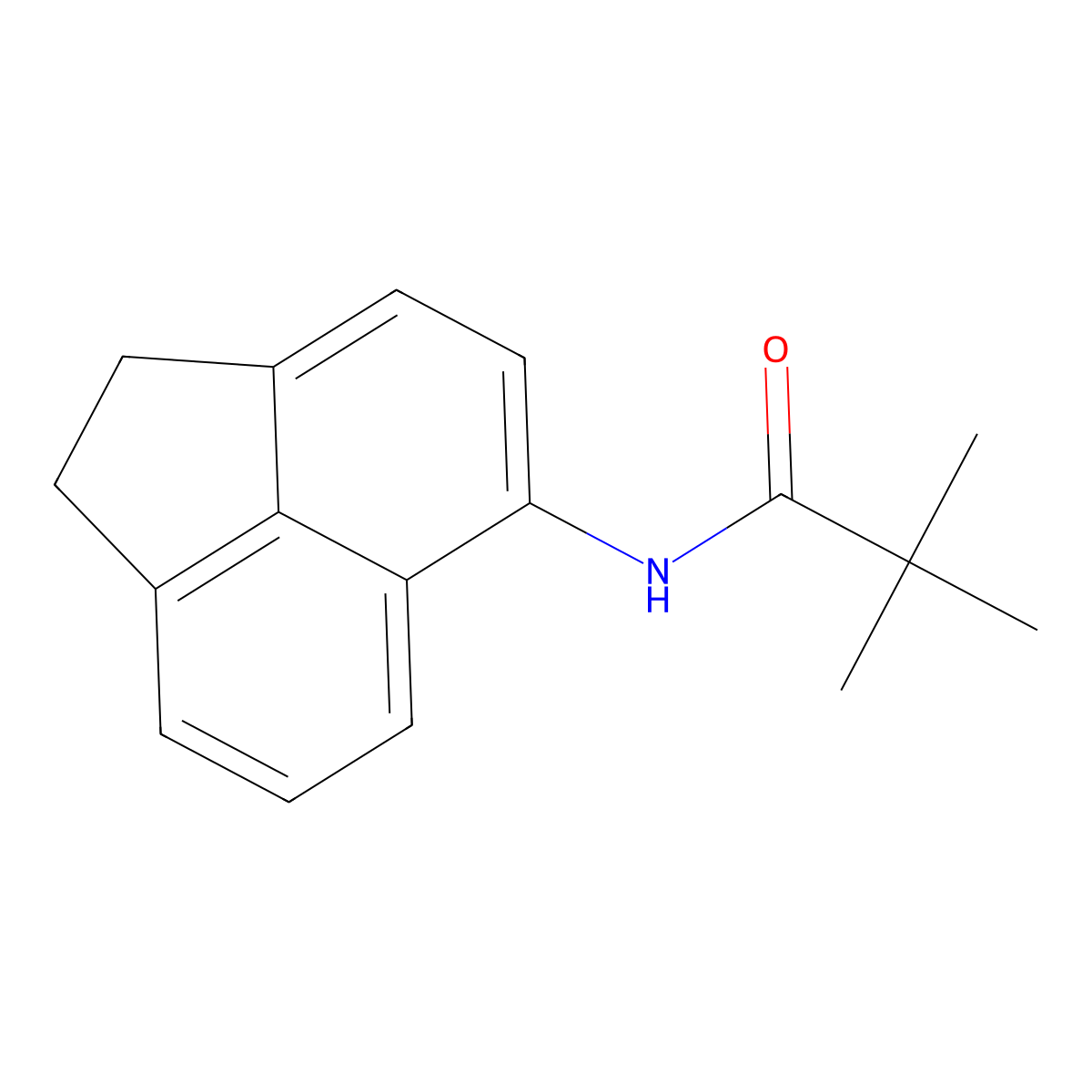 N-(1,2-dihydroacenaphthylen-5-yl)-2,2-dimethylpropanamide molecular structure, CAS 839689-36-0
