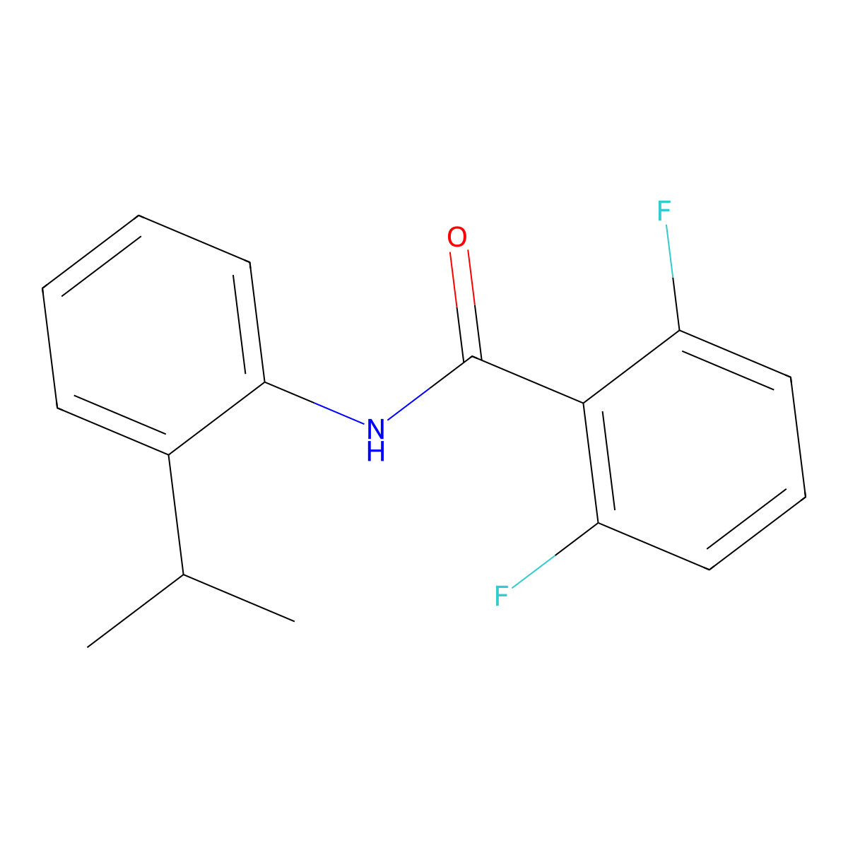 2,6-difluoro-N-(2-propan-2-ylphenyl)benzamide molecular structure, CAS 839689-63-3