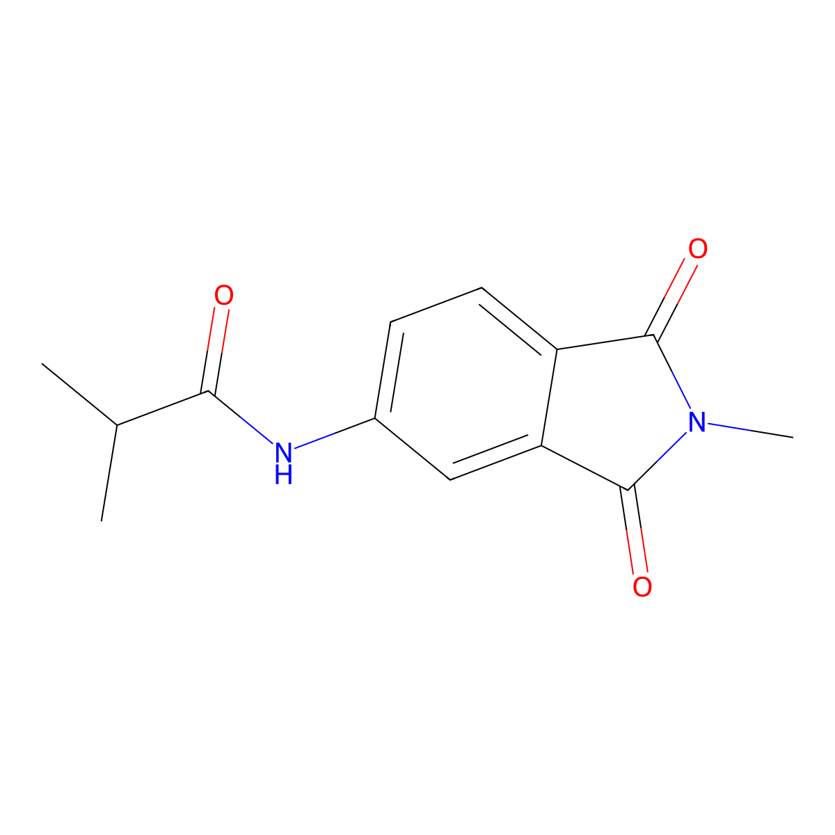 2-methyl-N-(2-methyl-1,3-dioxoisoindol-5-yl)propanamide molecular structure, CAS 839689-93-9