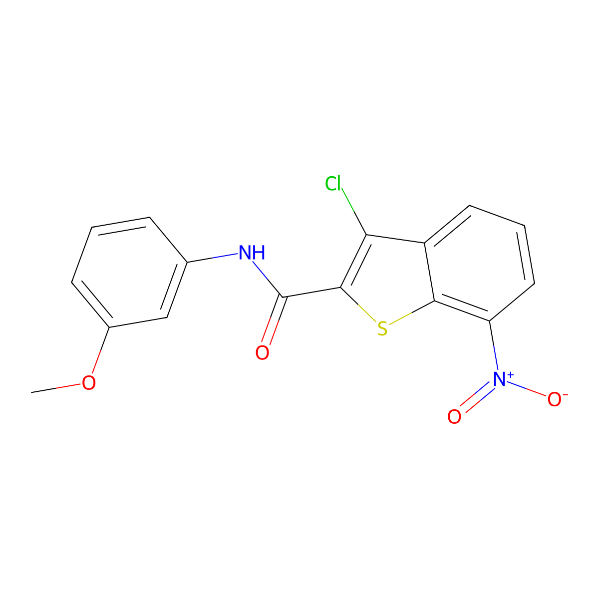3-chloro-N-(3-methoxyphenyl)-7-nitro-1-benzothiophene-2-carboxamide molecular structure, CAS 839690-13-0